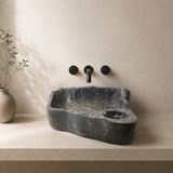 Dark Grey Webbed River Stone Sink