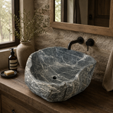 Grey Webbed River Stone Sink