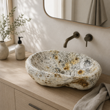 Honey Spotted River Stone Sink