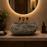 Salt And Pepper Lined Sink - River Stone