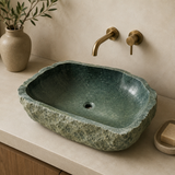 Emerald Green River Stone Sink