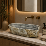 Grey Rippled River Stone Sink