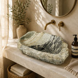 Honey Glazed River Stone Sink