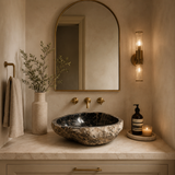 Golden Webbed River Stone Sink