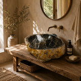 Honey Dipped River Stone Sink