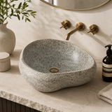 Speckled Eggshell River Stone Sink