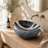 Zebra Striped River Stone Sink