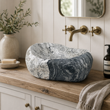 Heart Shaped Grey Dipped River Stone Sink