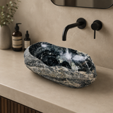 Brushed Midnight Black River Stone Sink