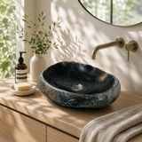 Midhnight Blue River Stone Sink