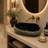 Midnight Black River Stone Sink