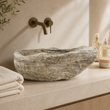 Eggshell Ripple Sink -  River Stone