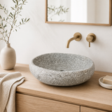 Grey Spotted River Stone Sink