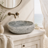 Dark Grey Spotted Sink - River Stone