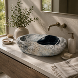 Black Hole Grey River Stone Sink