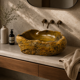 Ochre Irregular Riverstone Sink