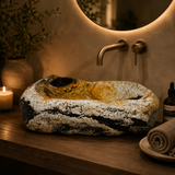 Canary Splotched River Stone Sink