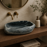 Light Brushed River Stone Sink