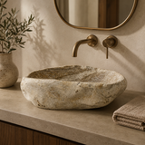 Brownish River Stone Sink