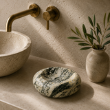 Riverstone Stone Zebra Striped Soap Dish