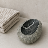 Riverstone Stone White Lined Soap Dish