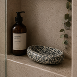 Riverstone Black Blotched Soap Dish