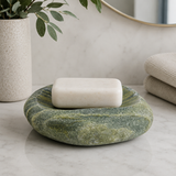 Riverstone Green And Blue Lined Soap Dish