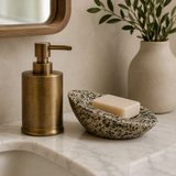 Tilted River Stone Soap Dish