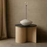 Saucer Table Lamp (Pinstripes)