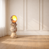 Slender Totem Table Lamp / Floor Lamp (Red & White) Large