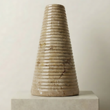 Grooved Marble Vase - Small