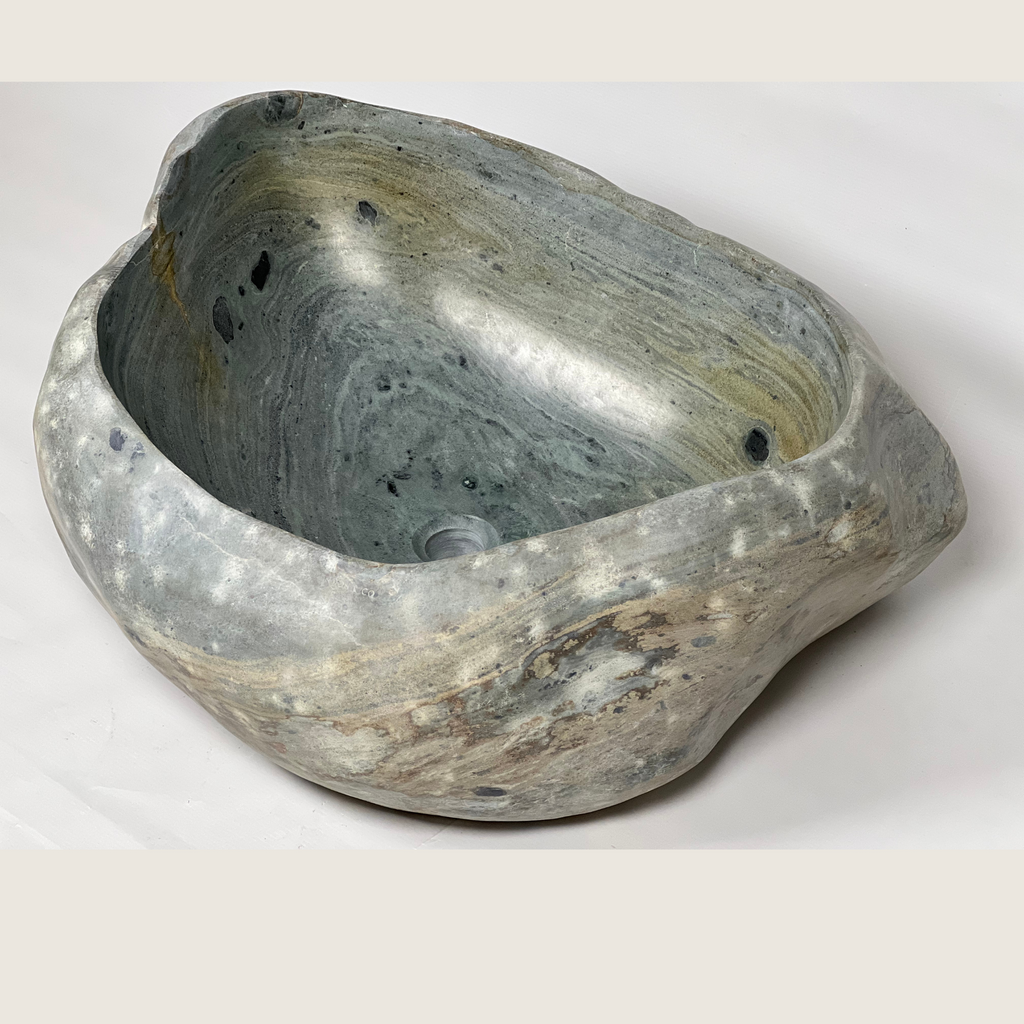 Honey Blotched River Stone Sink