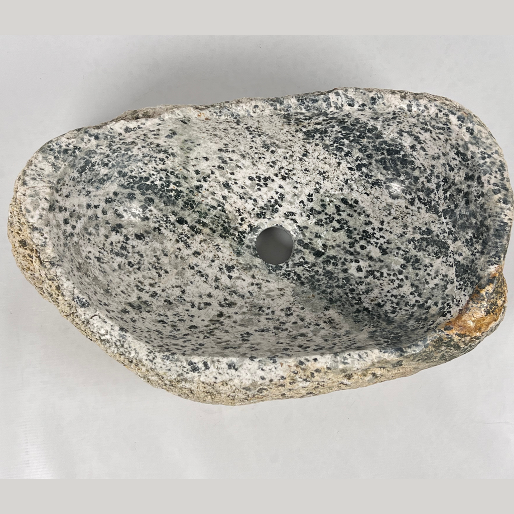 Black Brushed River Stone Sink