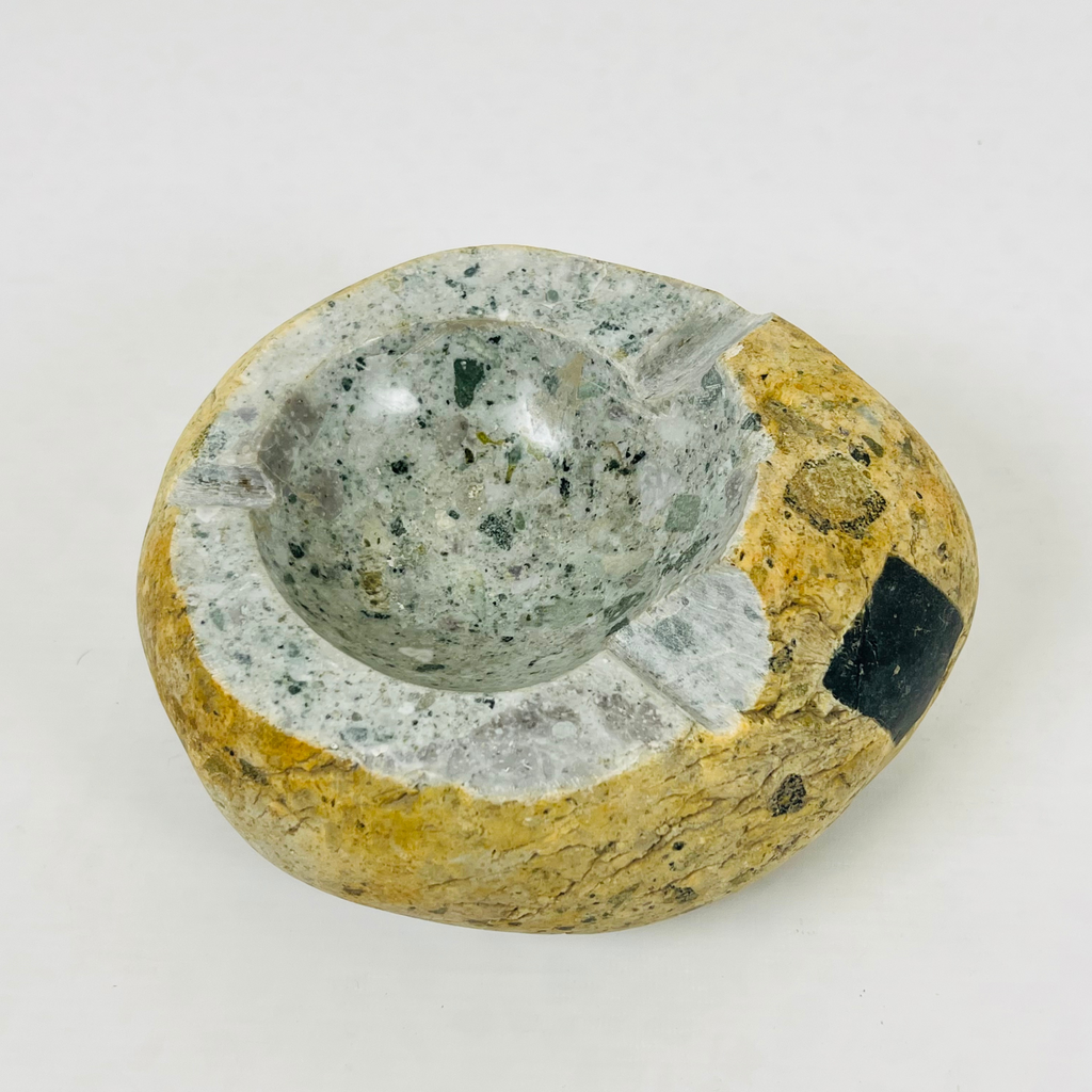 River Stone Mustard Shell Ash Tray