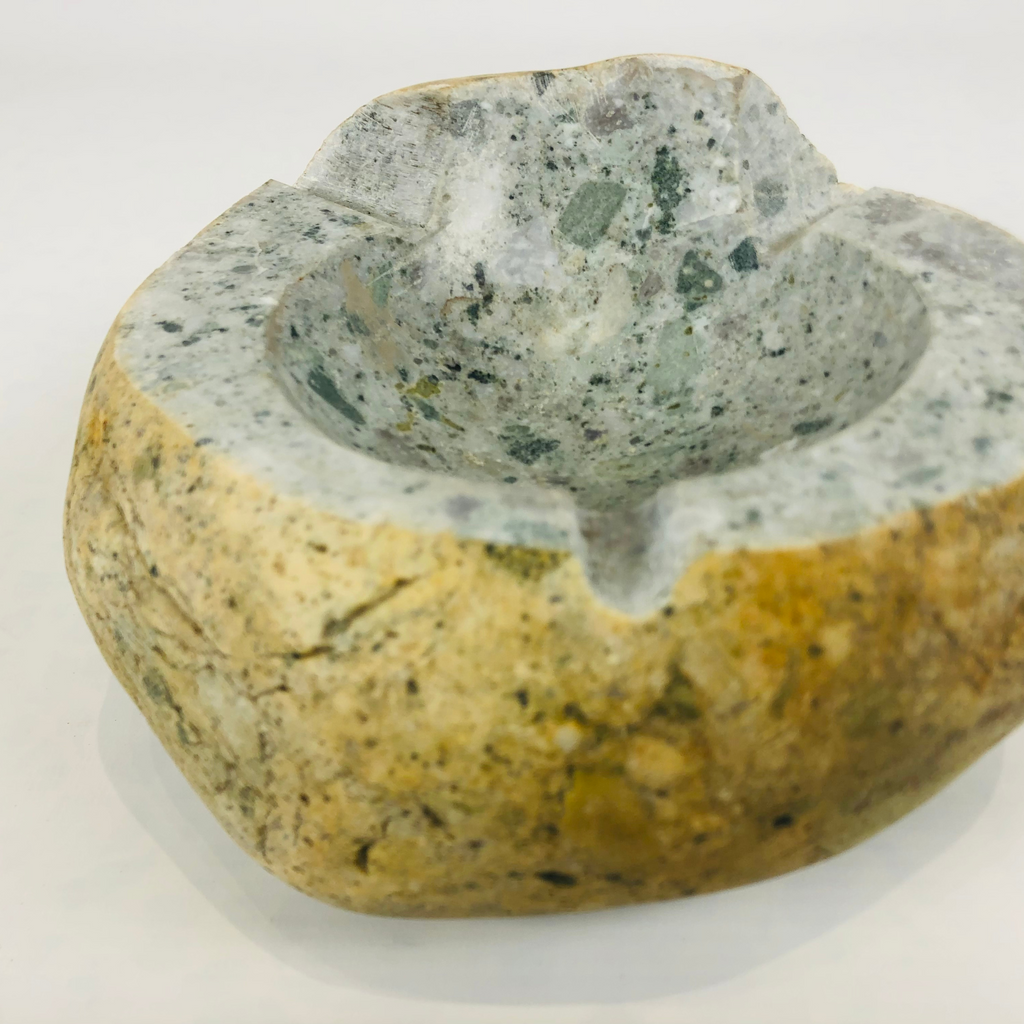 River Stone Mustard Shell Ash Tray