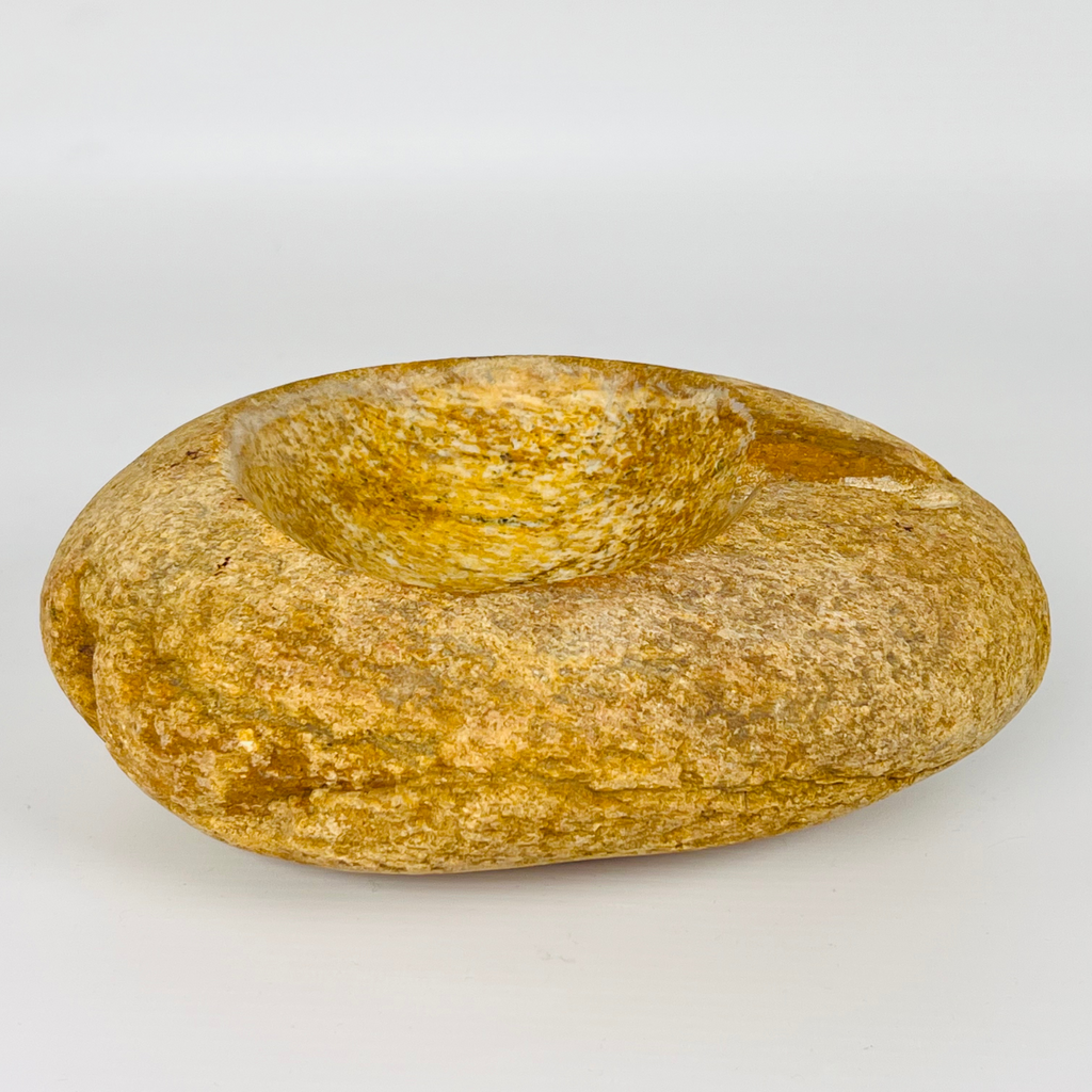 River Stone Brass Ash Tray