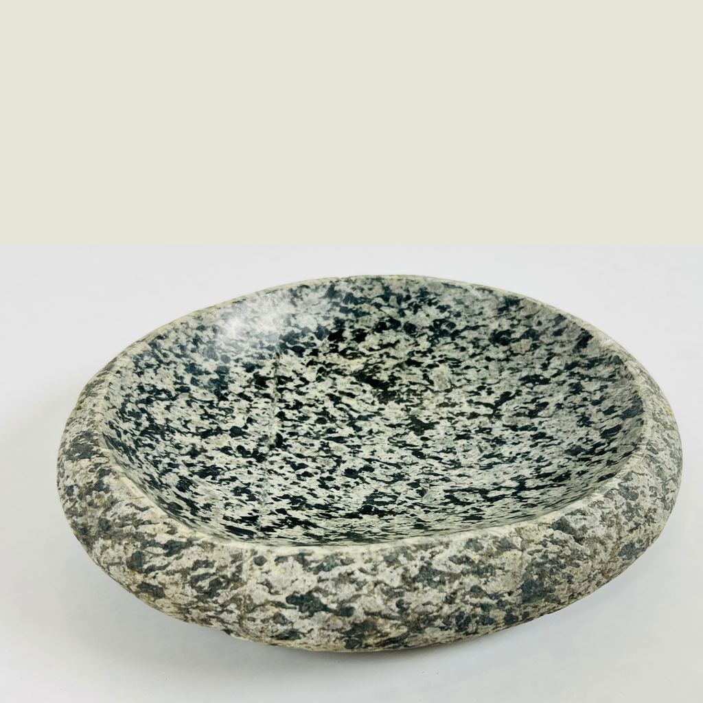 Charcoal Grey River Stone Serving Bowl