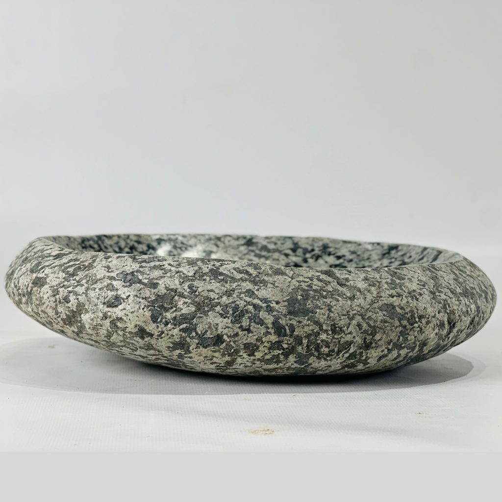 Charcoal Grey River Stone Serving Bowl