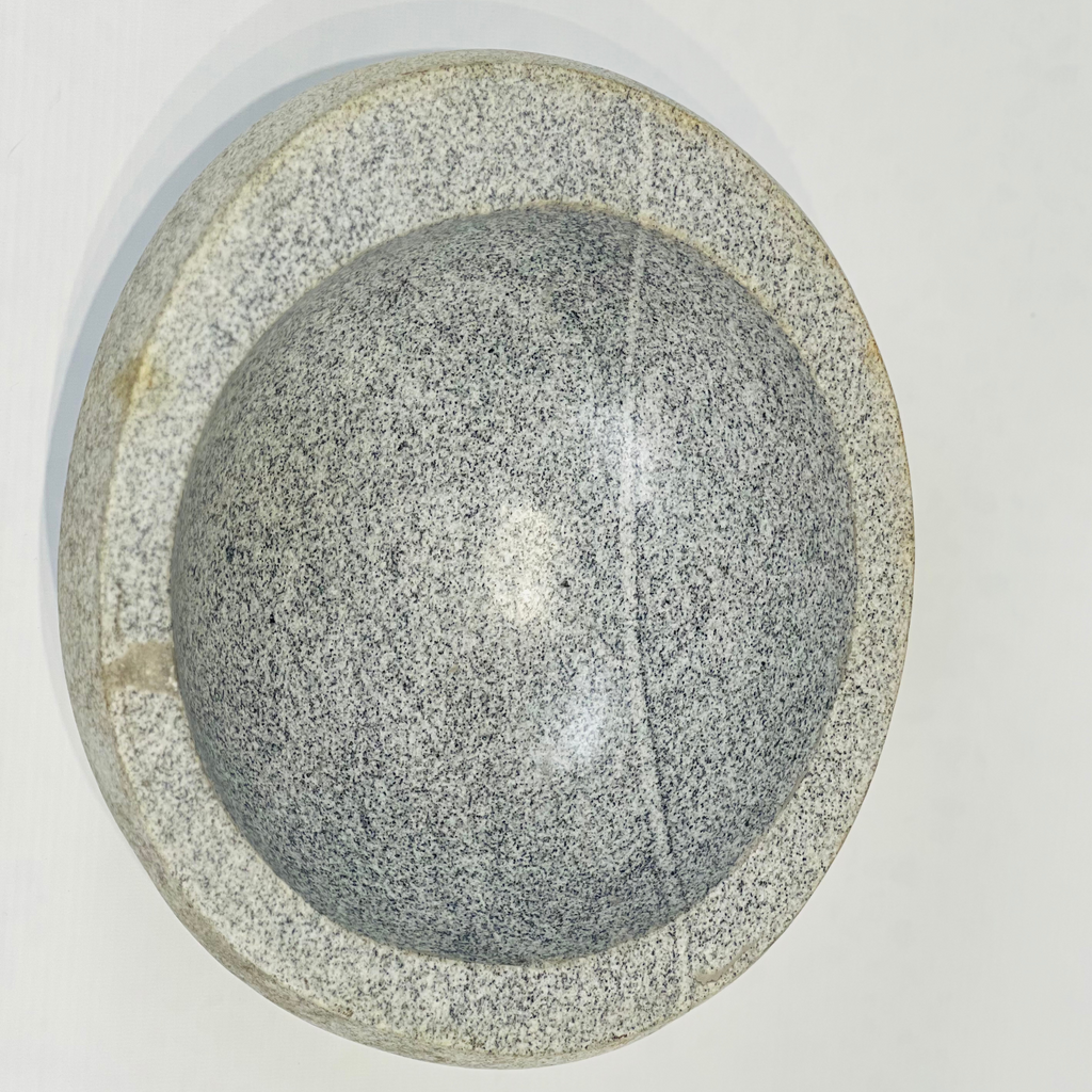 Smooth Grey River Stone Serving Bowl