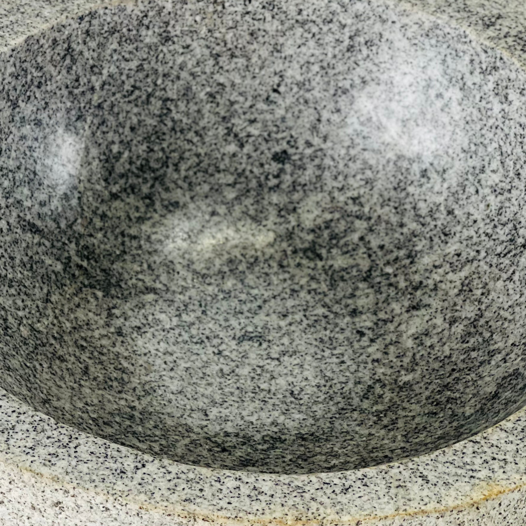 Smooth Grey River Stone Serving Bowl