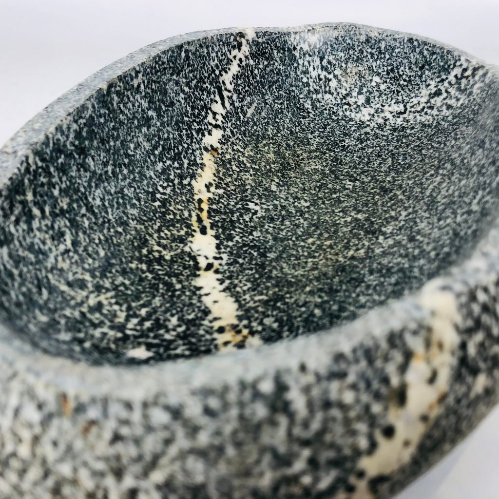 One Line River Stone Serving Bowl