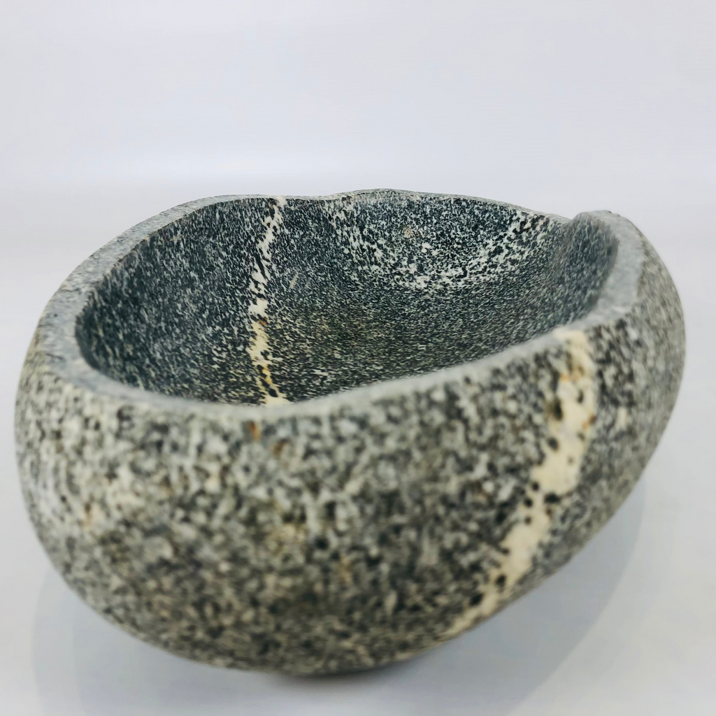 One Line River Stone Serving Bowl