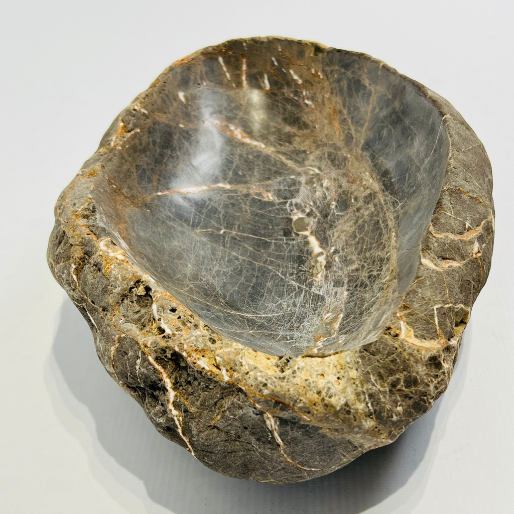 Volcano Rock River Stone Serving Bowl