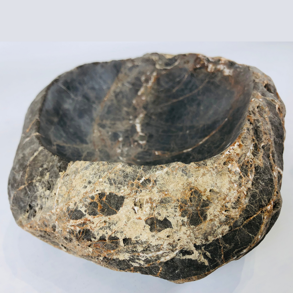 Volcano Rock River Stone Serving Bowl