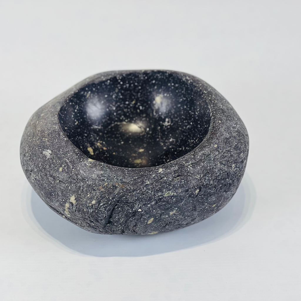 Fossil Grey River Stone Serving Bowl