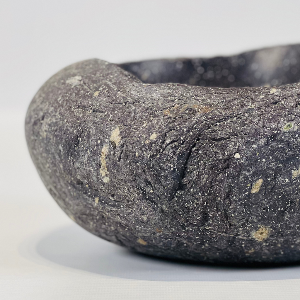 Fossil Grey River Stone Serving Bowl