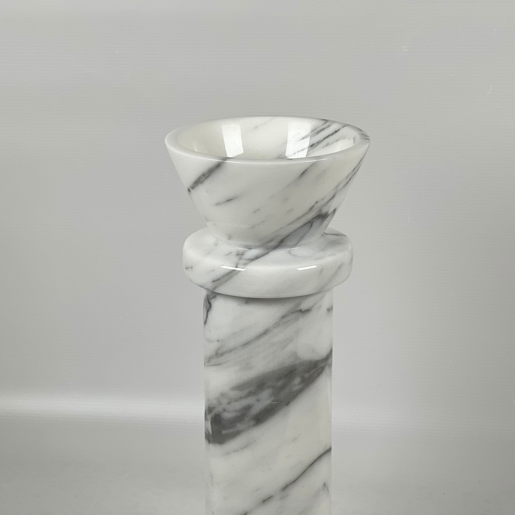 Torch Bearer Marble Candle Stand