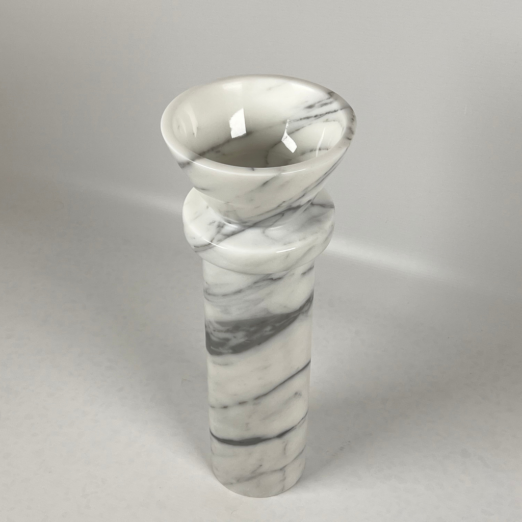 Torch Bearer Marble Candle Stand