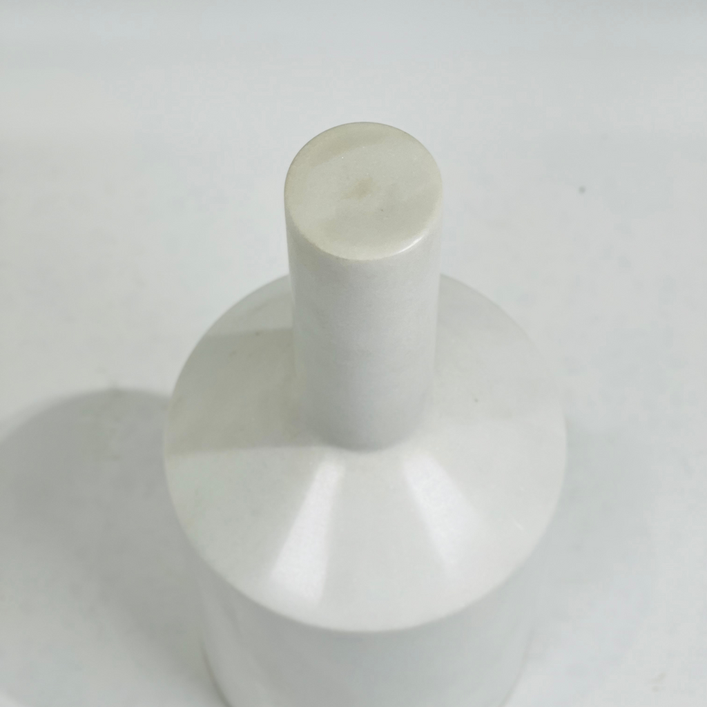 Long Neck White Marble Bottle Candle Stand