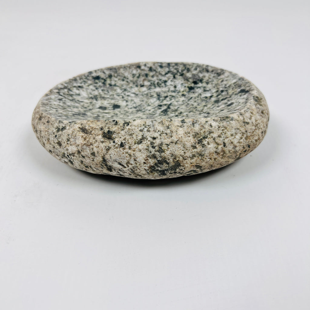 Riverstone Black Spotted Eggshell Soap Dish